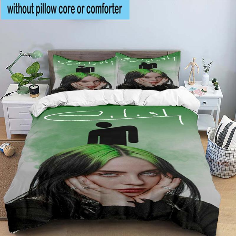 3PCS Bi-llie music Artwork 3pcs Bedding,Including 3PCS Duvet Cover And 2pcs Pillowcases Perfect for Christmas,Ideal for Bedroom, Dormitory