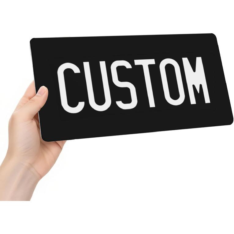 Metal License Plate - 6X12 Inch - Personalized License Plate For Front Of Car - Decorative Auto Accessories Car Tags (2.Solid Style B)