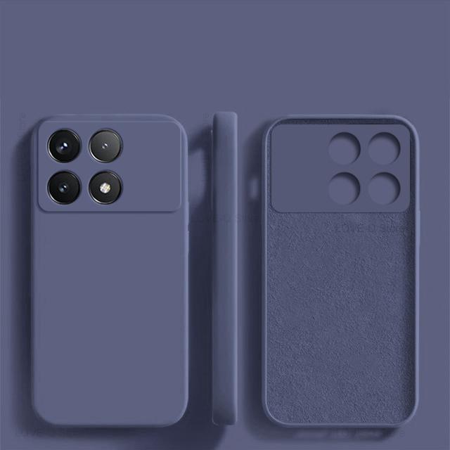 Для Poco X6 Pro Чехол Противоударный Жидкий Силикон Мягкий TPU Чехлы для Телефонов Xiaomi Poco X6 Pro 5G Poco X 6 X6Pro PocoX6 Pro Задняя Крышка