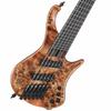 EHB Ergonomic Headless 6 String Multiscale Bass Guitar Antique Brown Stained Draw Gloss -
