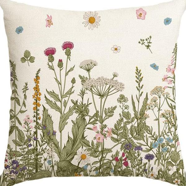 Подушка на День Благодарения с тыквой, Наволочка, Осенний растительный цветочный принт, Наволочка для дома, гостиной, дивана