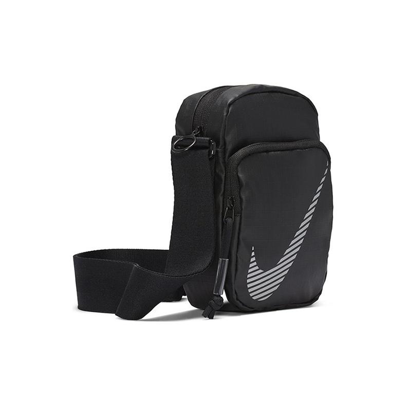 Nike Сумка через плечо Heritage с однотонным логотипом и молнией Унисекс Черный DB4696-010