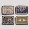 Bohemian Style PU Zipper Card Holder & Coin Purse with Butterfly and Flower Design