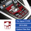 Real Carbon Fiber Car Gear Shift Panel Decorative Sticker For Jaguar F-Type 2013-2022 Car Interior Accessories