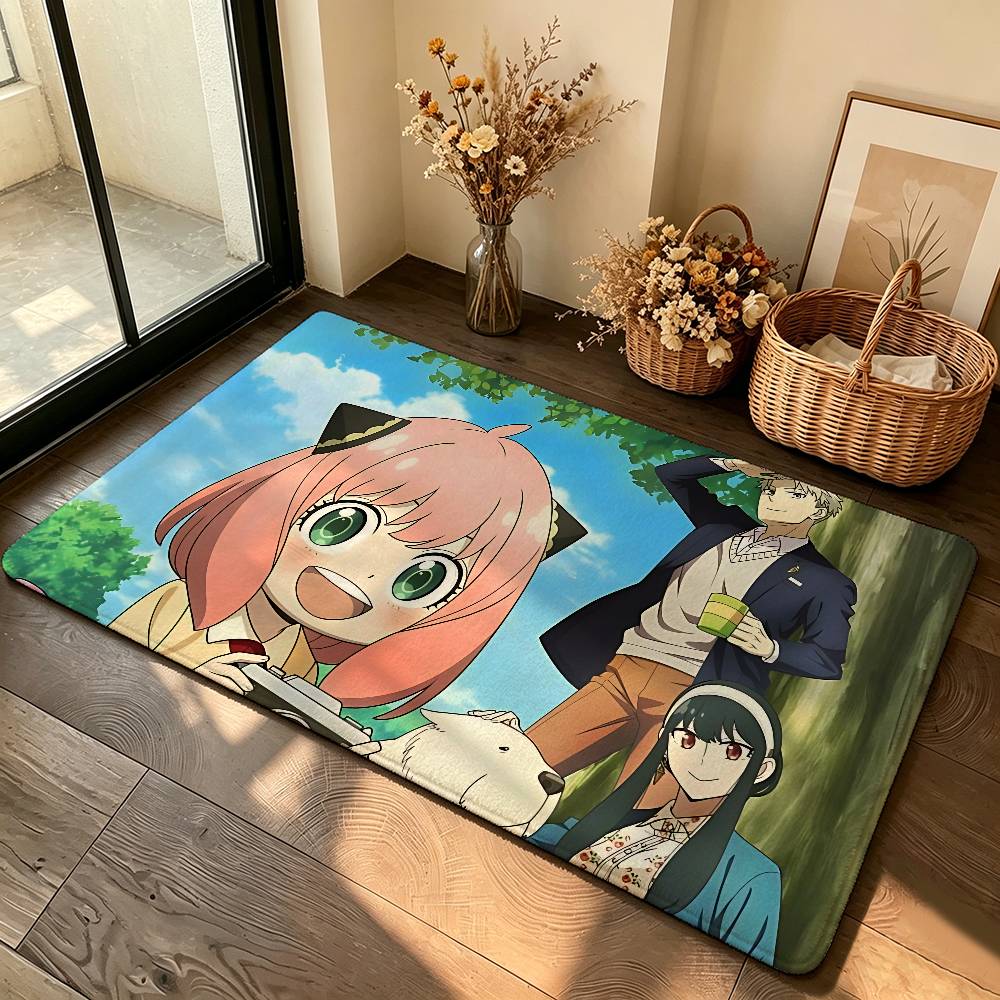 Anime S-spy-familys Carpet Bathroom Anti-slip Mat Door Mat Home Decoration Mat Entrance Door Mat Scratch-resistant Door Mat