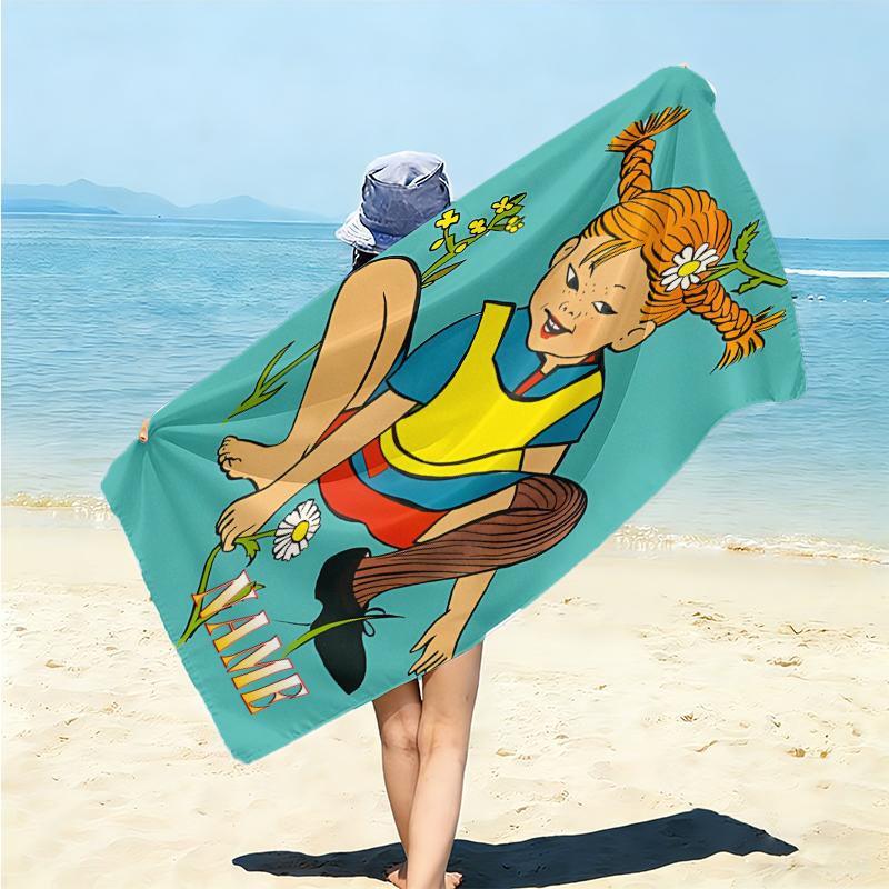 Personalized Girl Horse Adventure Beach Towel Microfiber Beach Towel Thin Absorbent for Beach Swimming Yoga Bath Sports. 0910255