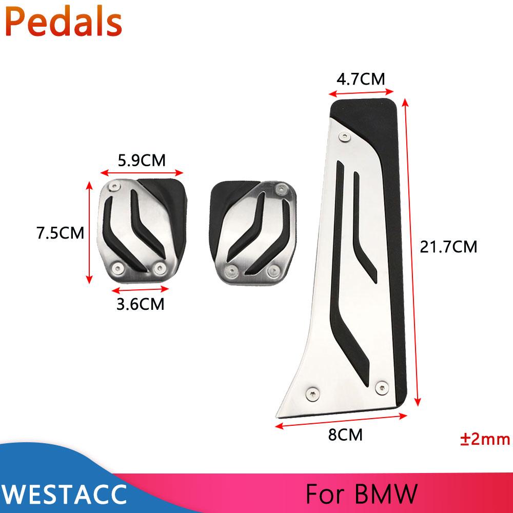 Автомобильные педали из нержавеющей стали, чехол для педалей для BMW 3 M3 X3 X4 X5 X6 F20 F30 E34 E39 E70 E71 E90 E46 GT3, газовая тормозная колодка