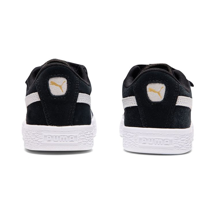 Puma 2 Straps Velcro Casual Low-Top Skate Shoes Kids Sneakers Black White 359595-01