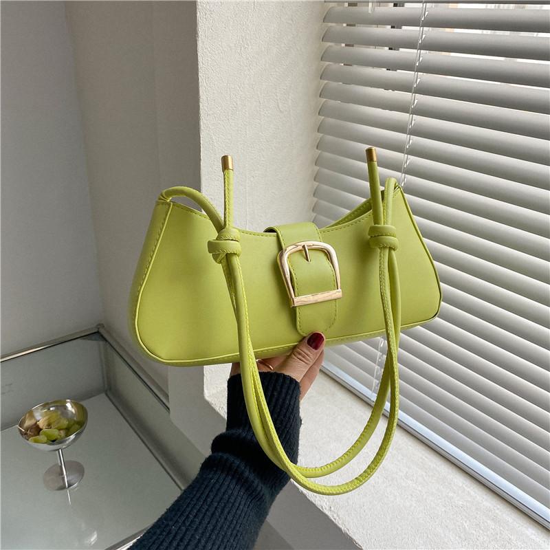 Женская сумка через плечо, однотонная, популярная, маленькая, трендовая, летняя, новая, трендовая, сумка через плечо, текстурная, сумка через подмышку