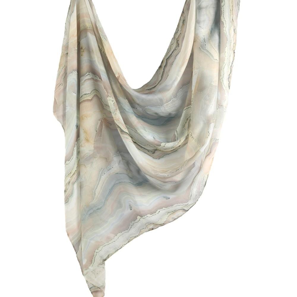 Soft Breathable Shawl Watercolor Series Long Wraps Fashion Indah Shawl Women