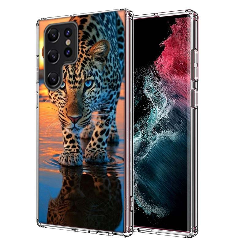 Majestic leopard Capa Phone Case For Samsung S26 Ultra S25 Edge Galaxy S23 S21 S20 S24 FE S22 S10 Plus Cover Clear TPU Shell Coq