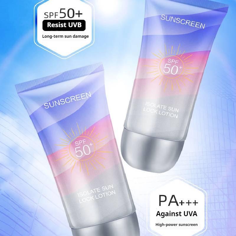 Sunscreen Lotion SPF50+PA+++ For Face Body,Waterproof and UV Protection Isolation and Protection Fresh Breathable Sun Lock Cream 50g