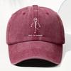 Unisex Adjustable Vintage Washed Baseball Cap with Well IM Stuck Slogan And Doodle Pattern  Lightweight Breathable Trucker