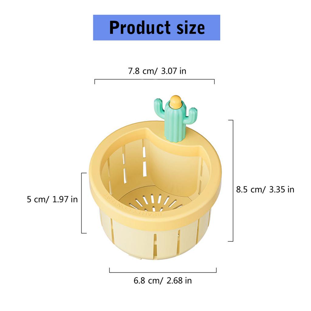 Multiple Use Cactus Sink Strainer Basket Automatic Dumping Feature Cactus Shape Sink Filter Basket Kitchen Accessories