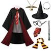 Хэллоуин Косплей Плащ Магия Косплей Костюм Гриффиндор Мантия Маскарадный костюм Форма Волшебной Школы Полный Комплект Очки Галстук Шарф Волшебная Палочка Ожерелье Браслет