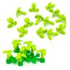 100Pcs MOC 37695 Flower Plant Stem With 3 Leaves And Bottom Pin City Friend Grass Garden Building Blocks Accesories Toys