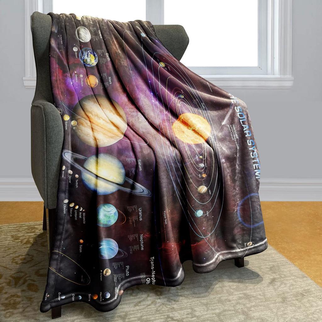 Cosmic Star Pattern Digital Printing Flannel Blanket Printing Single Layer Flannel Blanket