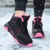 Зимние детские нескользящие износостойкие модные бархатные теплые уличные высокие хлопковые ботинки зимние ботинки спортивная и досуговая обувь