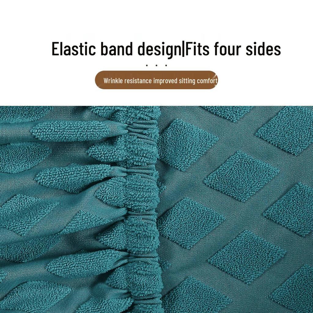 Жаккардовый эластичный чехол на стул с высокой спинкой: Пылезащитный, Универсальный размер для обеденных стульев
