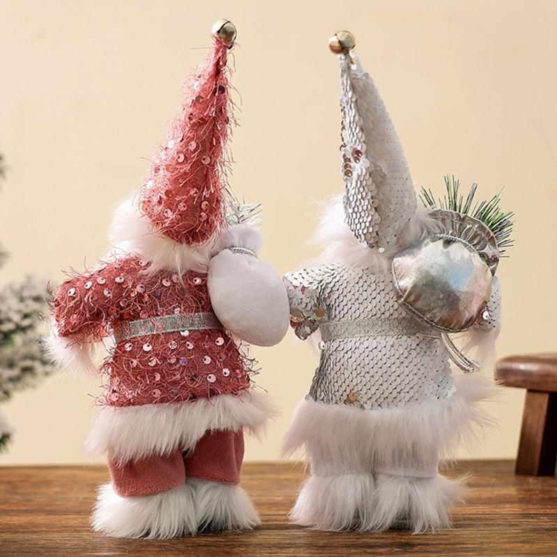 Рождественское festive украшение Санта 11 дюймов Тканевая фигурка Праздничное украшение Для фотосъемки в помещении и тематических вечеринок