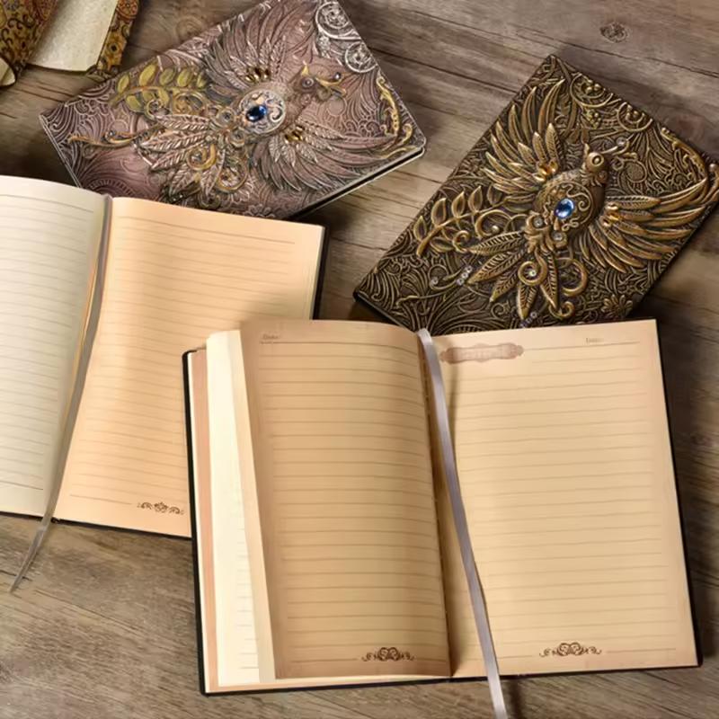 Leather Notebook Notebook Diary Feather of the Prophet A5 100 Pages