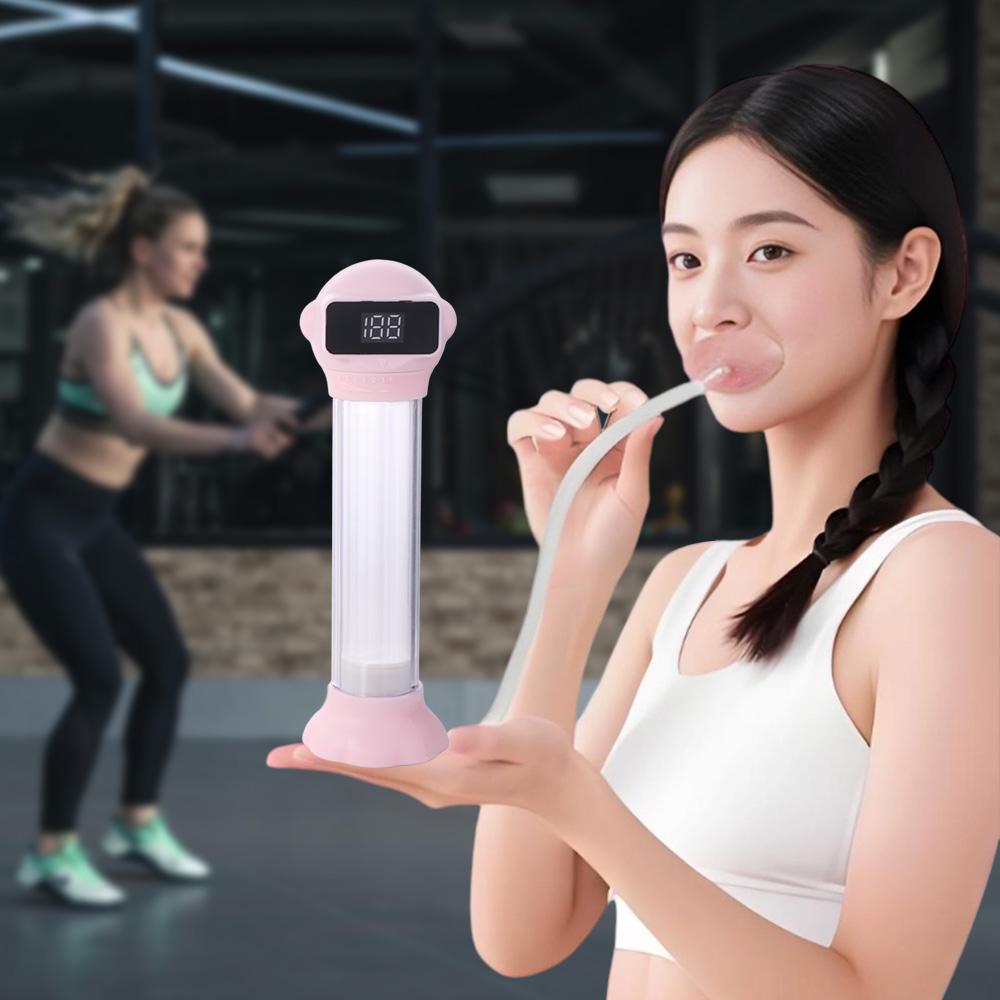 Adjustable Resistance Counted Breathing Dumbbell Lung Capacity Expander  Breathing Training Device