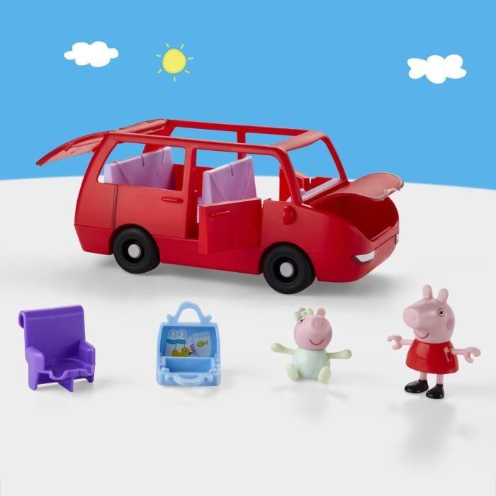 Peppa Pig La grande voiture familiale, coffret avec véhicule et 2 figurines, à partir de 3 ans