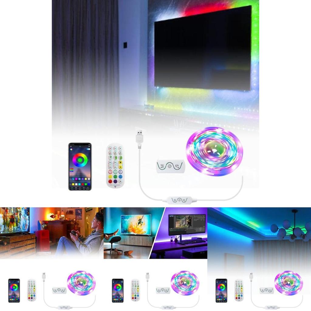 Пульт Дистанционного Управления Bluetooth USB Телевизор Светодиодная Подсветка 3м RGB Изменяющая Цвет Световая Лента