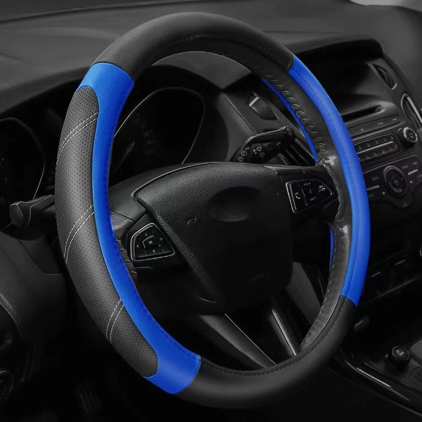 Универсальный чехол на руль автомобиля 14,5-15 дюймов из микрофибры, мягкая противоскользящая защита рулевого колеса, автомобильные аксессуары