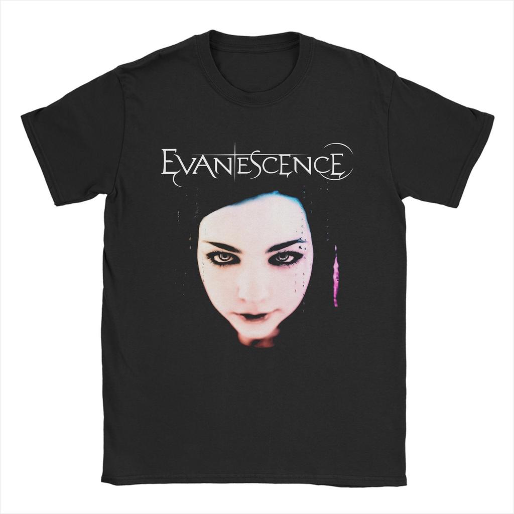 Повседневная футболка Evanescence для мужчин 100% хлопок, короткий рукав, рок-группа, круглый вырез, летний топ
