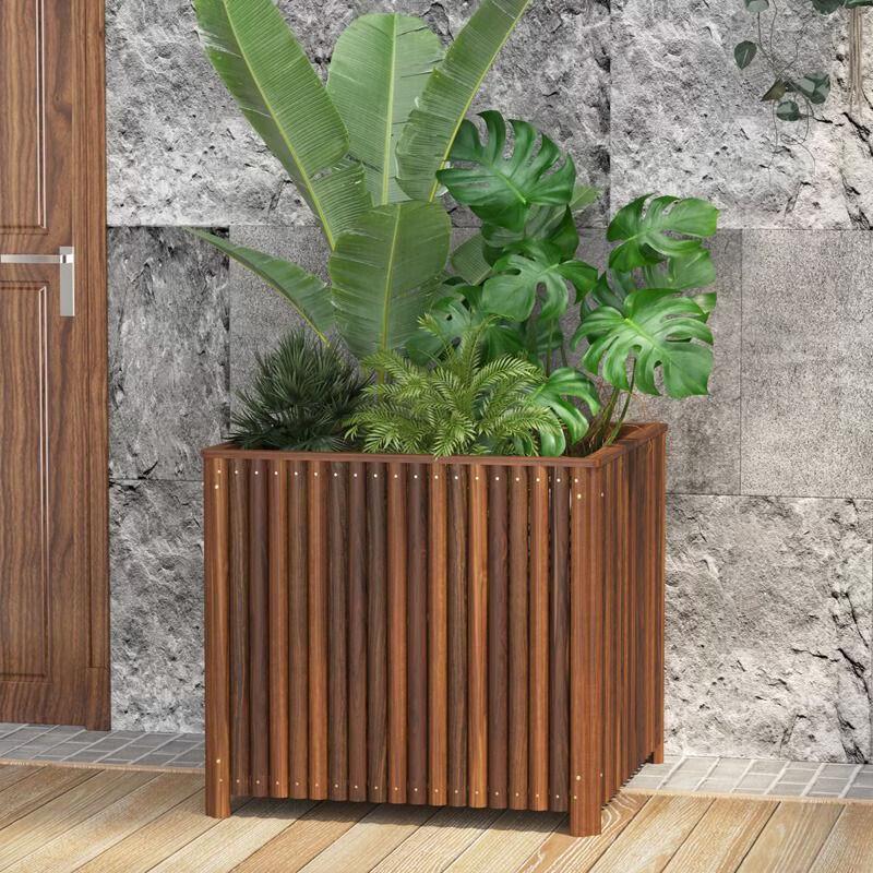 Outdoor Anti-Corrosion Wood Square Planter
