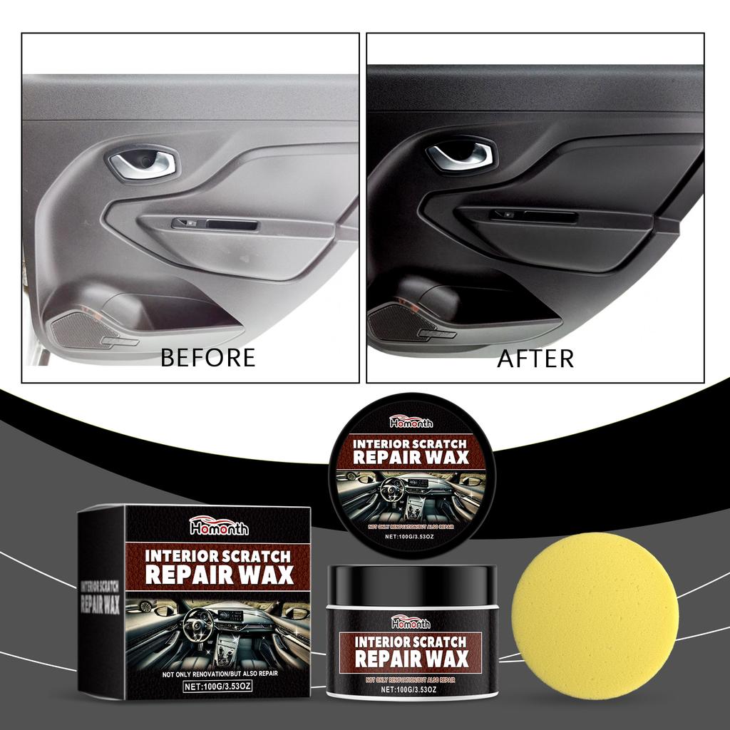 Interior Decontamination, Scratch Polishing, Car Interior Scratch Care Wax Cleaning, Maintenance, Brightening Care Wax