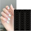 French Manicure Nail Art Stickers Self-Adhesive Nail Tips Guides for DIY Decoration French Tip Nail Guides Stencil Tool