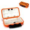 Ящик для рыболовных снастей Piscorush, Водонепроницаемый ящик для рыболовных снастей/приманок с прозрачной крышкой, Отделения для организации, Компактный и портативный кейс для хранения (Оранжевый, 1 упаковка)