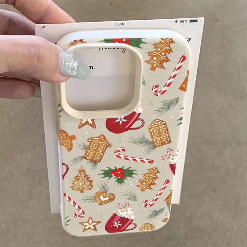 Christmas Cup Candy House Mobile Phone Case For iPhone 17 Pro Max 16 15 14 13 12 11 XS X XR 16 Plus 17 Air Bumper Soft Cover