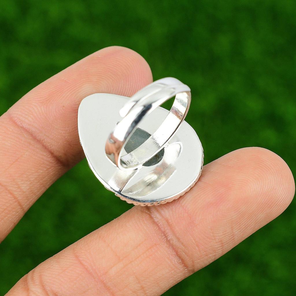 Сделка ко Дню матери Серебро 925 пробы Март Натуральный аквамарин Кольцо обещания Кольцо сестры Ювелирные изделия