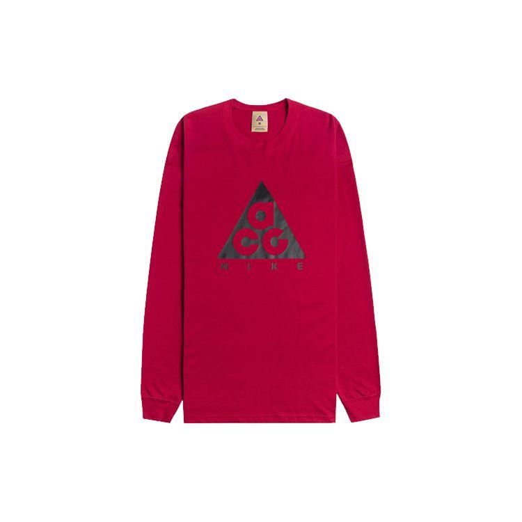 Nike Футболка ACG с длинными рукавами Noble Red/Black Мужские топы BQ3457-620
