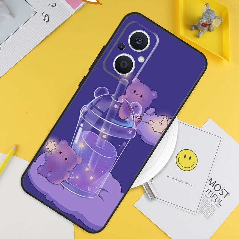 Фиолетовый эстетичный Чехол для OPPO Reno 14F 13F 12F 11F 13 12 11 10 14 Pro 7 8 Lite 8T OPPO Find X5 X6 X8 X9 Pro
