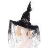 Delicate Styles Witch Headpiece With Breathable Fabric Halloween Role Play Hats For Costumes And Roleplaying