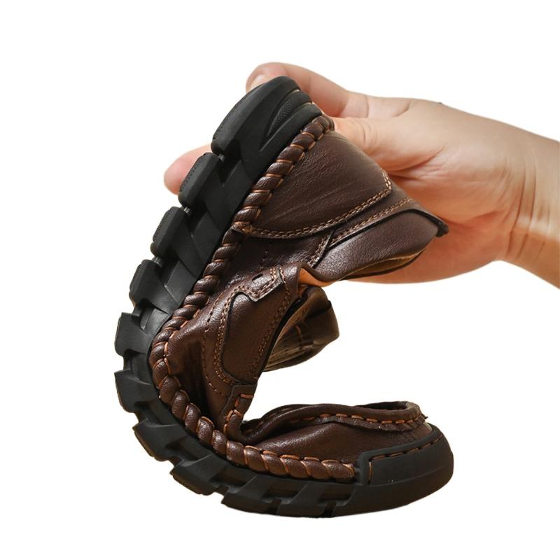 Мужские кожаные туфли ручной работы, повседневные кроссовки для активного отдыха, большой размер 39-46