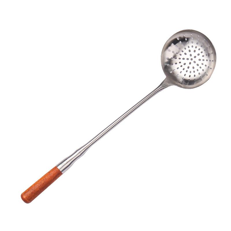 Ложка из нержавеющей стали с прорезями для вычерпывания лапши, большой бытовой кухонный фильтр-сито, ложка-сетка для масла для хот-пота, шеф-повар