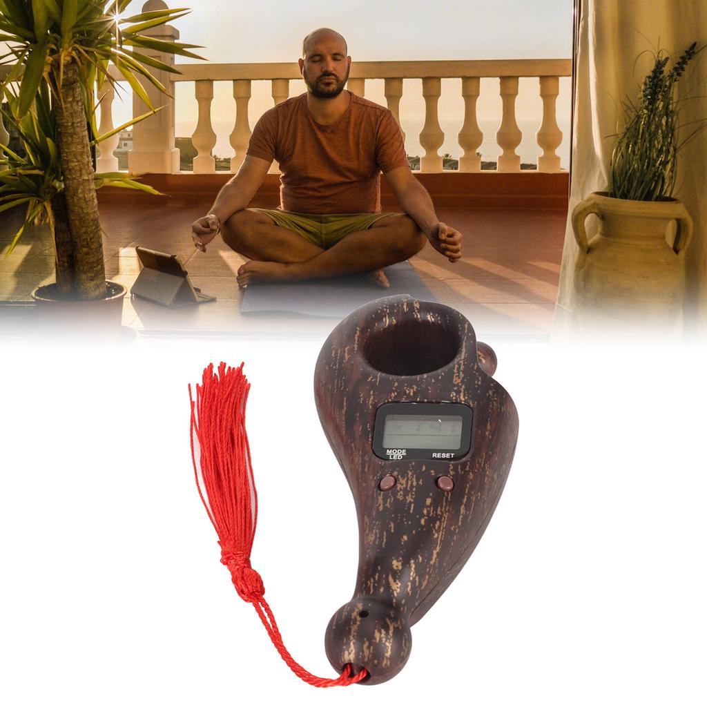 Digital Bds Counter Reset Function Auto Off Red Fringe Portable Compact Digital Tasbih for Prayer Islamic Muslim