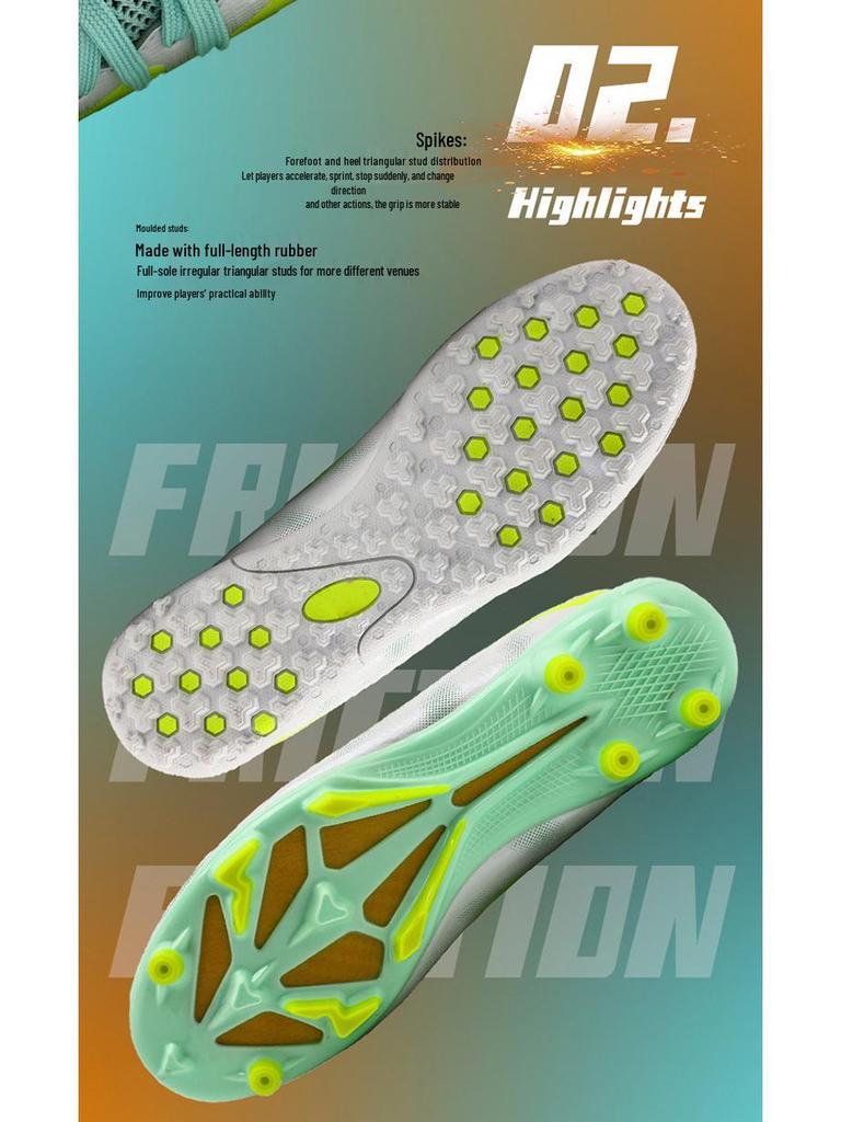Детские трансграничные футбольные бутсы для мальчиков и девочек - TF (искусственный газон) и AG (искусственное покрытие с длинными шипами), идеально подходят для учеников начальной и средней школы