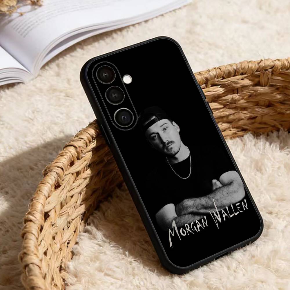 M-Morgan Wallen S-Singer Phone Case For Samsung Galaxy A13,21s,22,31,32,52,53,71,72,73,Soft Black Cover