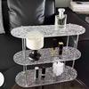 3-ярусная стойка для хранения Акриловая подставка для дисплея Настольный дисплей для косметики и парфюмерии Подставка для кофейных чашек Настольное хранение Декор