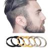 Silver/Black/Gold Color For Men Women Hoop Earrings Titanium Steel Round Circle Earrings Buckle