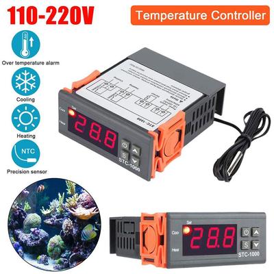 DC12V 24V AC110-220V STC-1000 светодиодный цифровой термостат для инкубатора регулятор температуры терморегулятор реле нагревание охлаждение