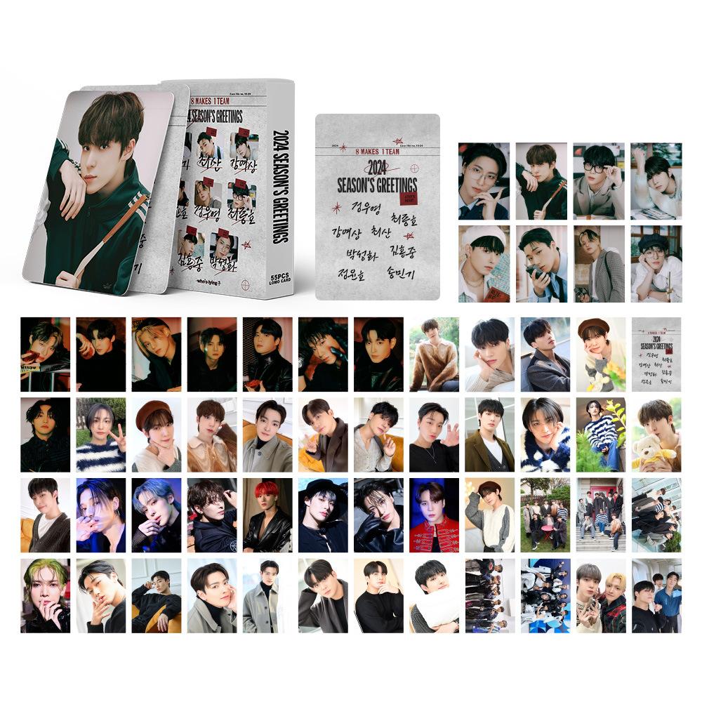 55pcs/set ATEEZ 13th mini album Gold Hour Part.4 lomo Star Photocards Photo Lomo Cards Fans Collection Printed Cards