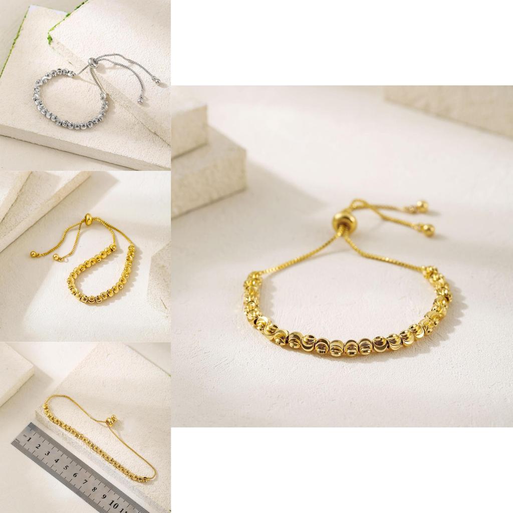 Modern Artistic Copper Alloy Charm Bracelet With Round Elements For Female Travel Gift