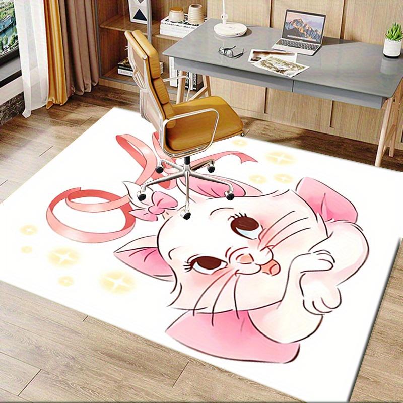 Office Rug Kitten, Bow theme 3D Printed Anti-Slip Rug-Machine Washable for Living Room
